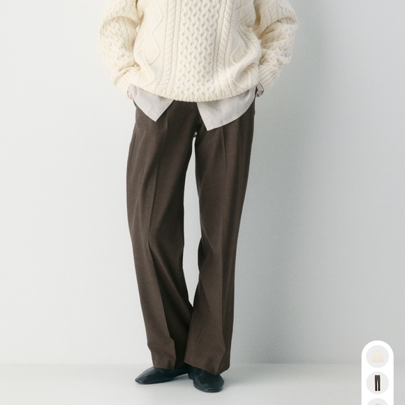 Sunday Best Ivory Cable Knit Crewneck Sweater - Picture 3 of 3